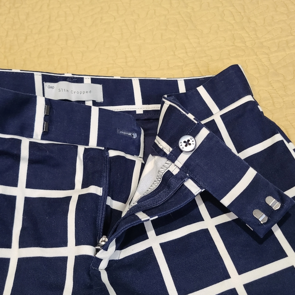 Gap Slim cropped grid pants size 0 - Picture 5 of 12